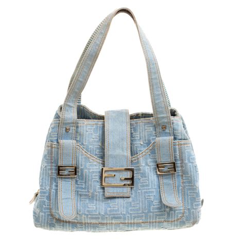 fendi handbag tote|Fendi denim tote bag.